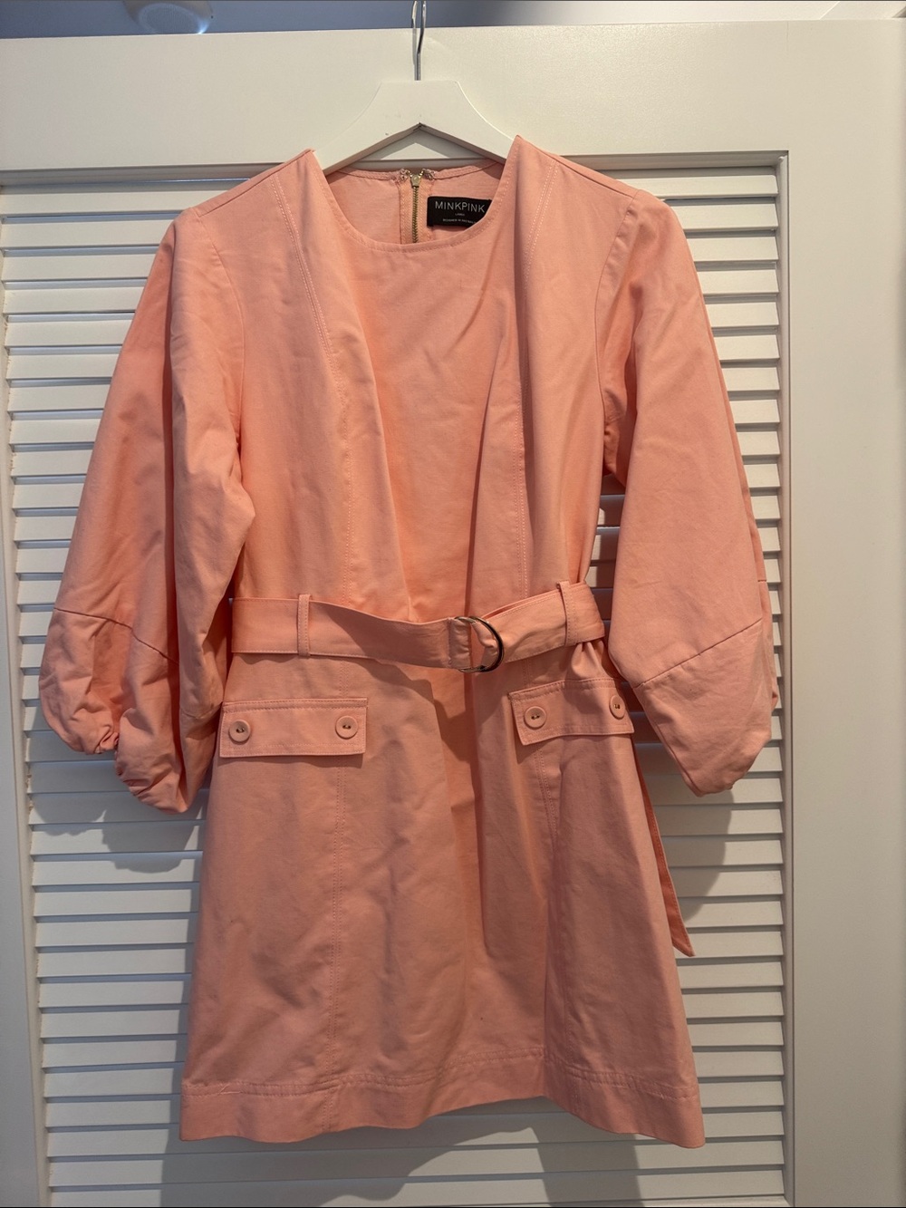 MINKPINK Peach Belted Tunic Dress with D-Ring